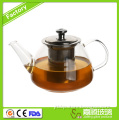 hot sale borosilicate glassteapot/glass teapot with infuser/stainless steel teapotwith strainer